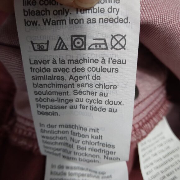 MADEWELL | High-Rise Denim Shorts: Garment-Dyed Button-Front Pink | Size 32 - Picture 10 of 10